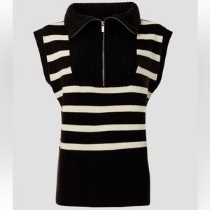Weworewhat half zip striped sweater